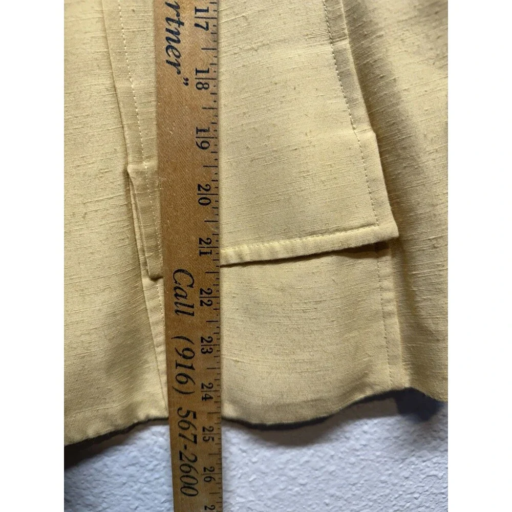 Vintage Oscar De La Renta Women's Size 8 Button Up Yellow Blazer Jacket Lined